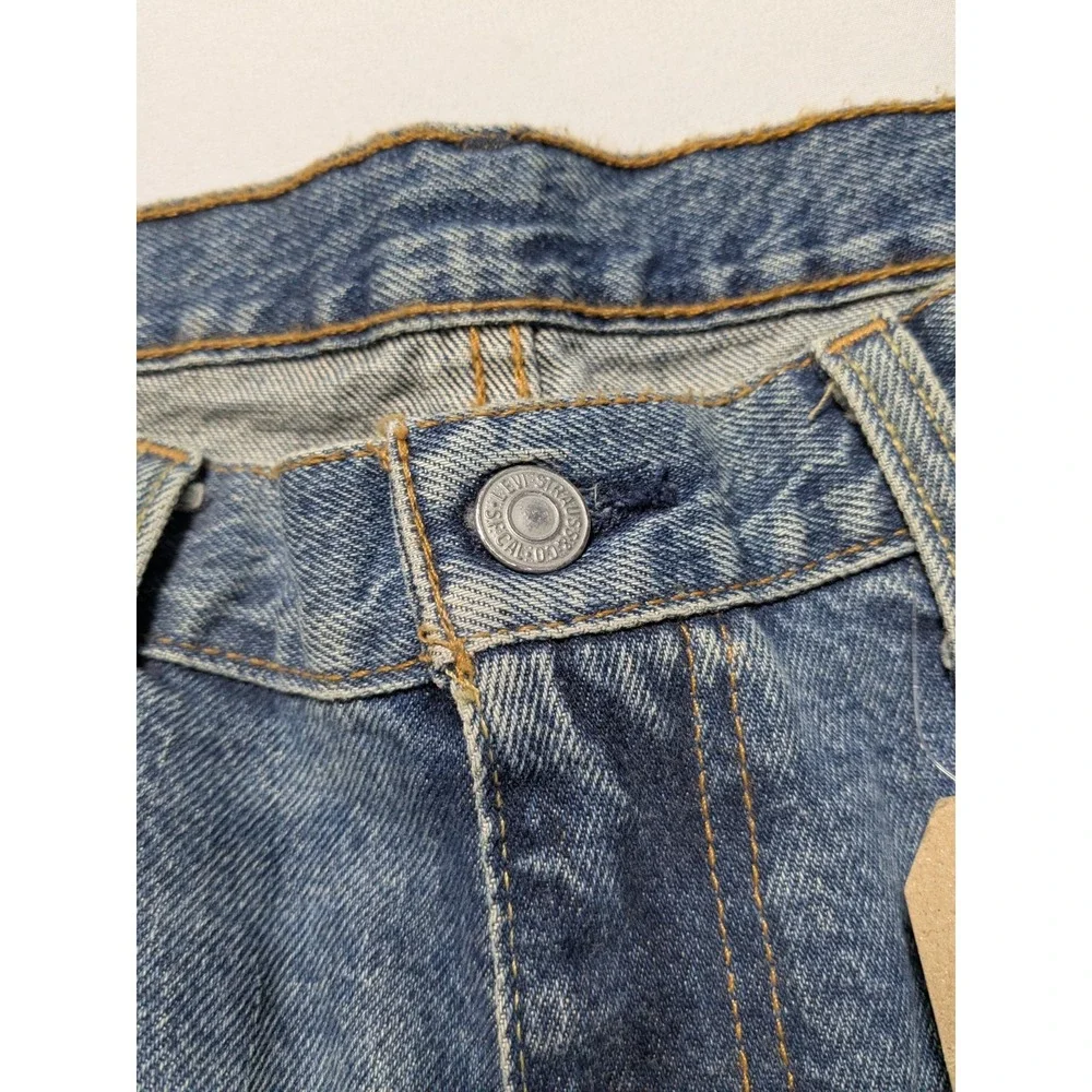 LEVIS 541 ATHLETIC TAPER Men 32X30 Blue Distressed Stretch Blend Denim Jeans NEW